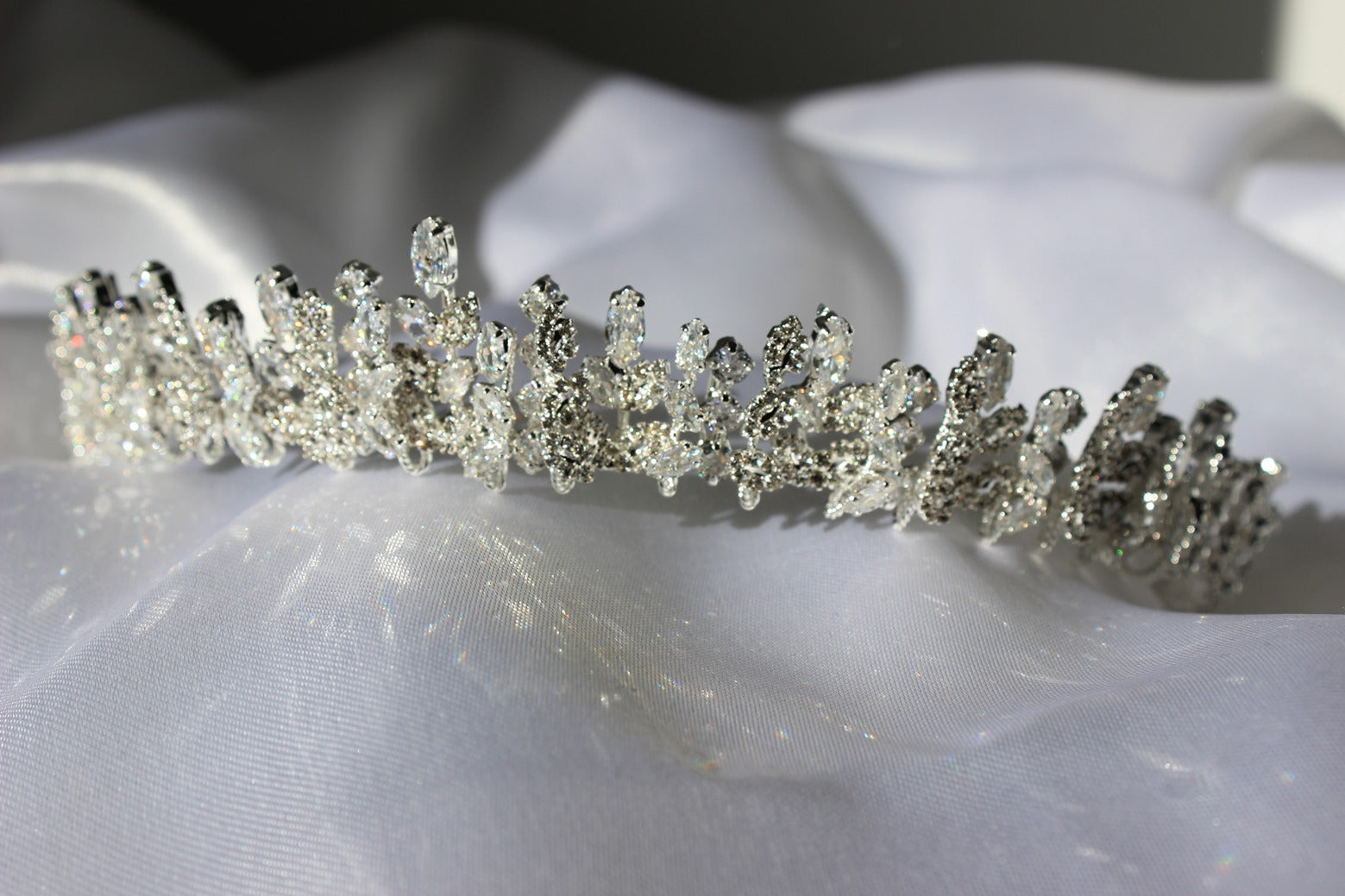 Silver bridal tiara