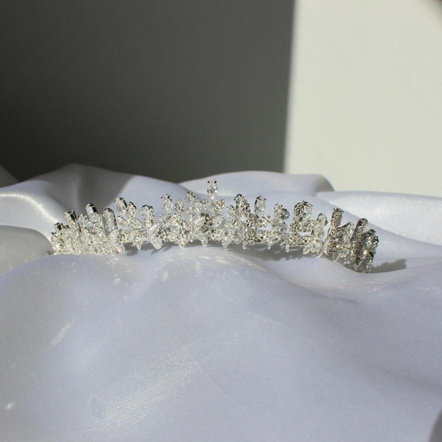 Silver bridal tiara