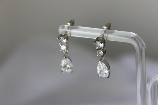 "PORTIA" Mini Drop Silver Earrings