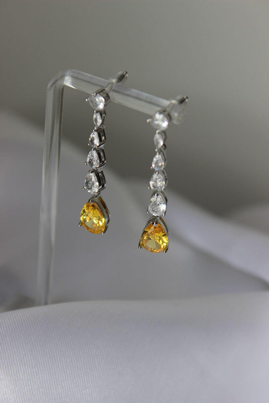 "CANARY" Crystal Drop Earrings