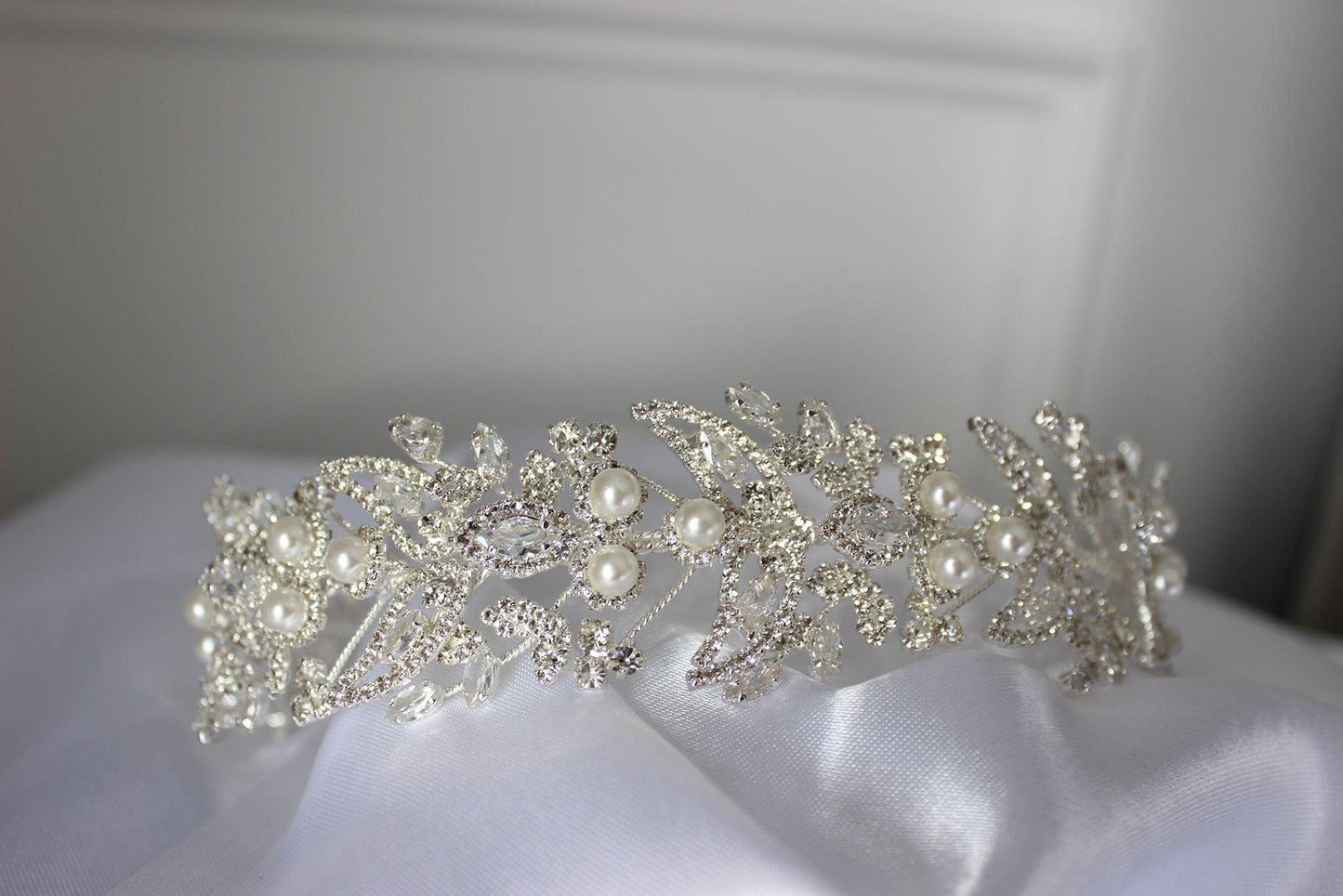 "JULIETTE" Silver Bridal Headpiece