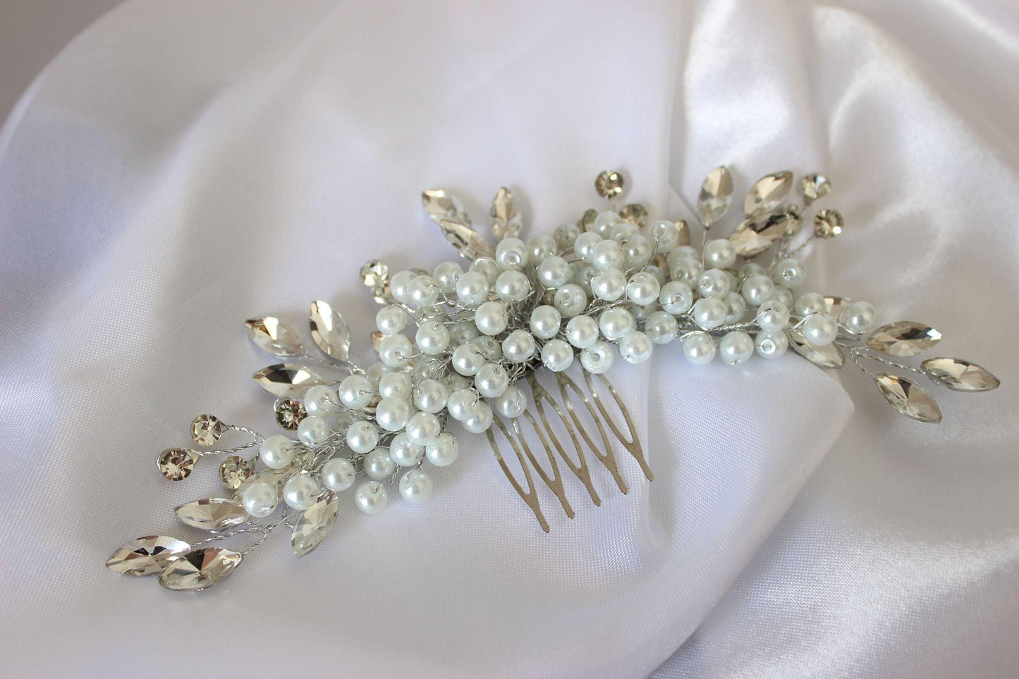 "EVIE" Bridal Hair Comb - Silver