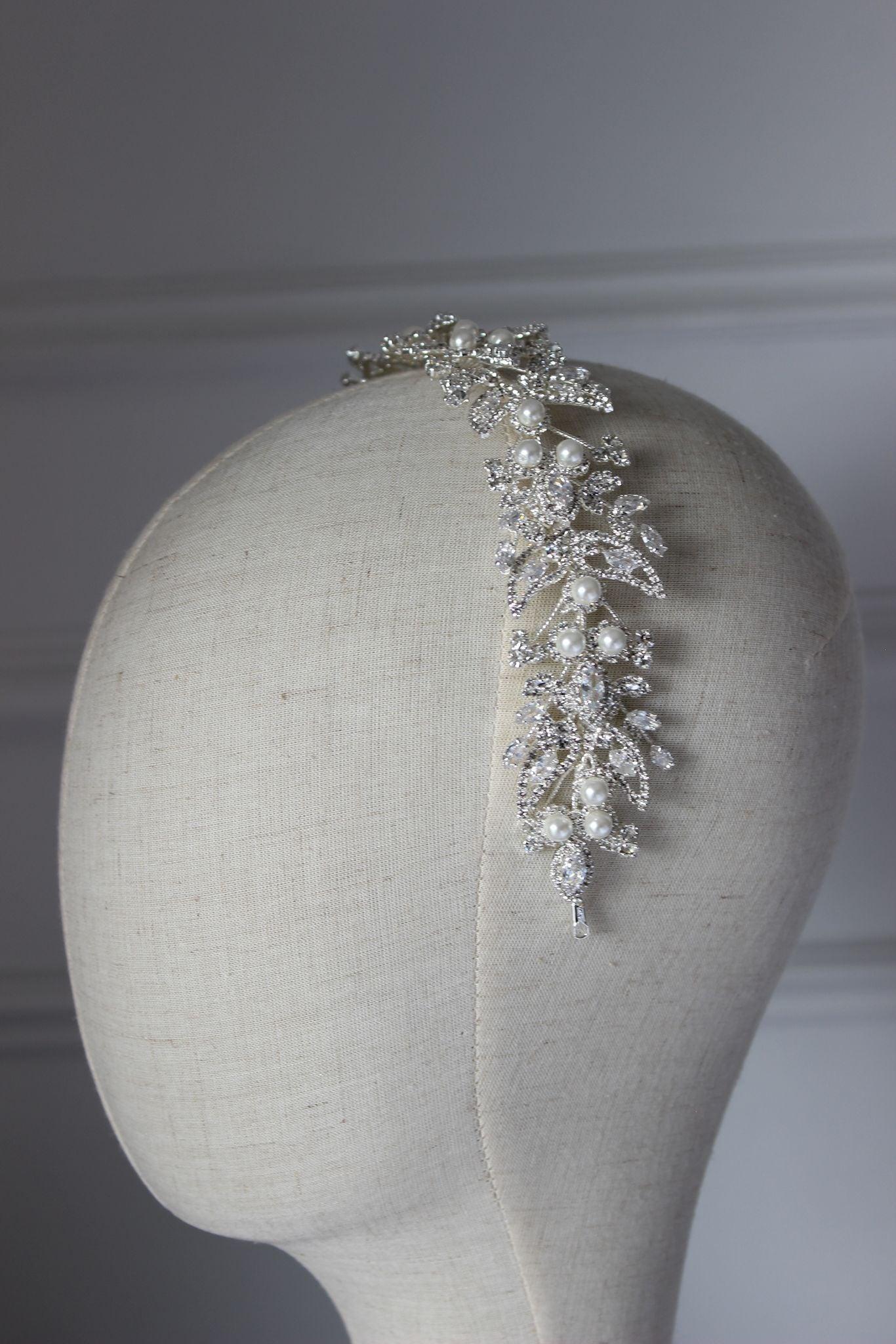 "JULIETTE" Silver Bridal Headpiece