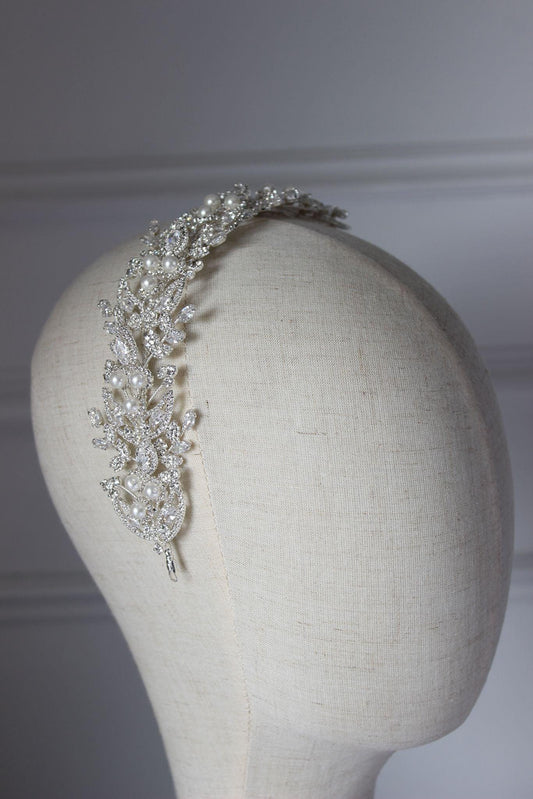 "JULIETTE" Silver Bridal Headpiece