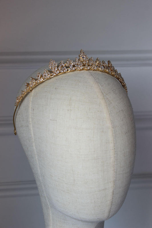 "GLORIA" Bridal Tiara - Gold