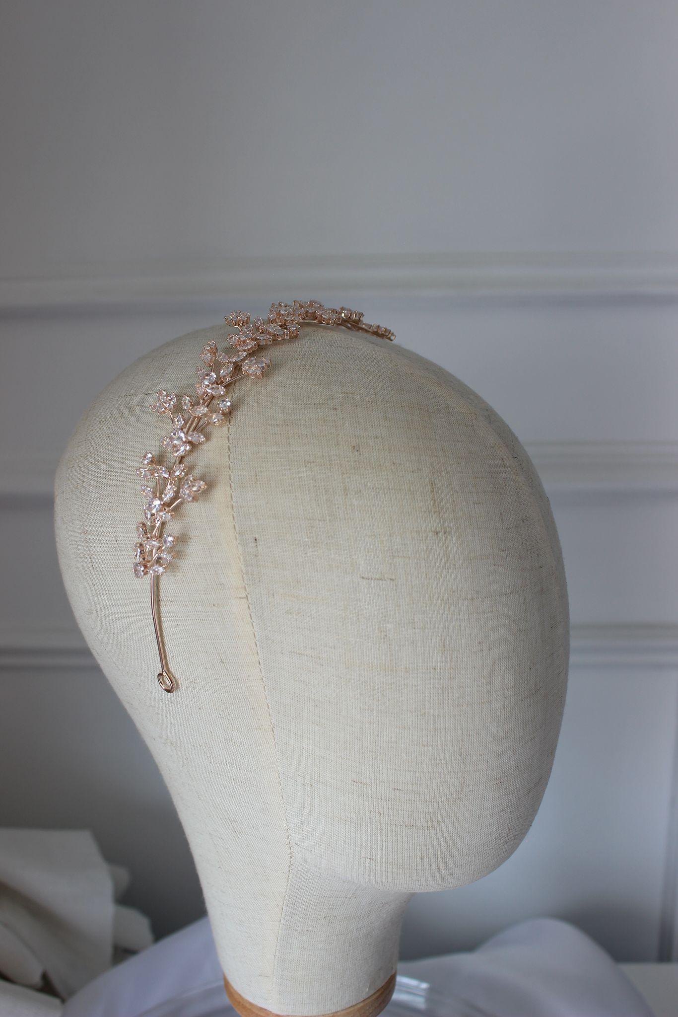 "ANASTASIA" Bridal Headpiece - Rose Gold