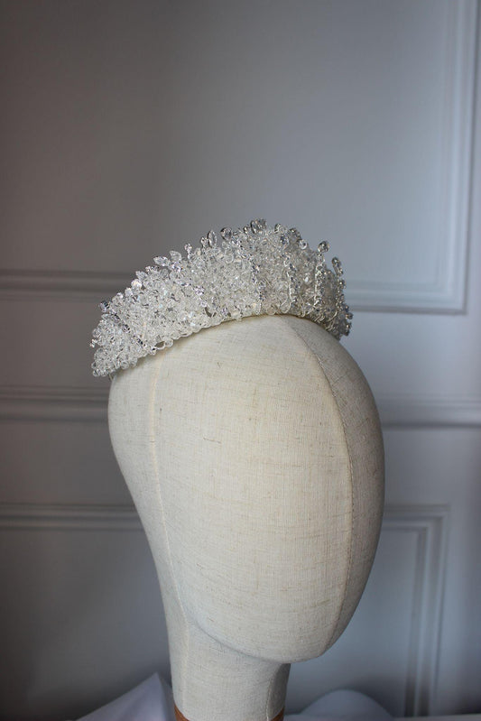 "GENEVA" Bridal Crown - Silver