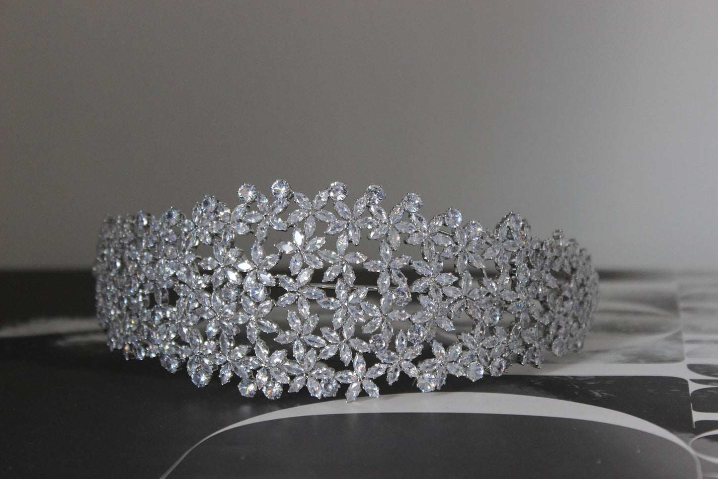 "SERENA" Silver Bridal Headband