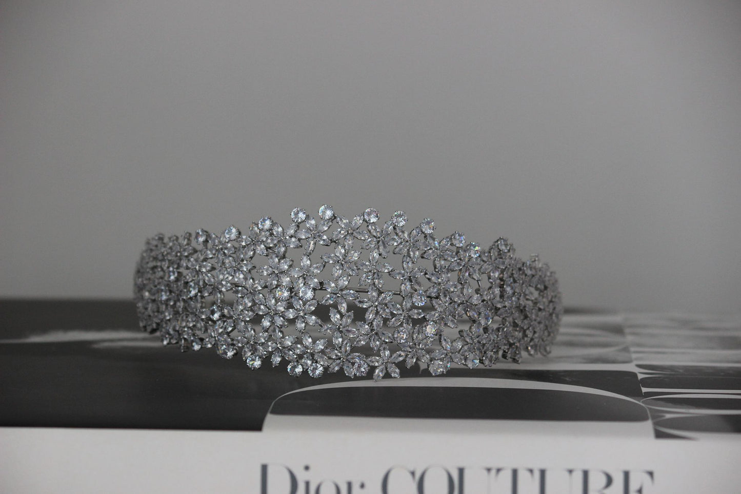 "SERENA" Silver Bridal Headband