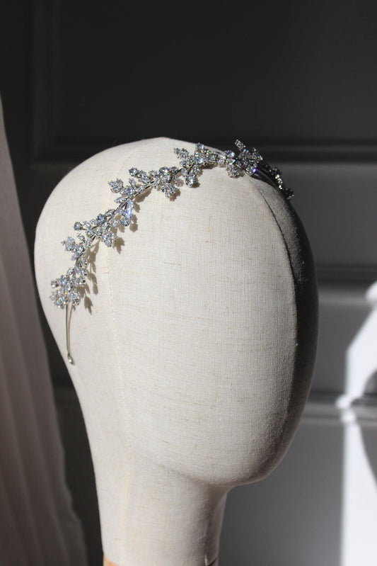 "ANASTASIA" Bridal Headpiece - Silver