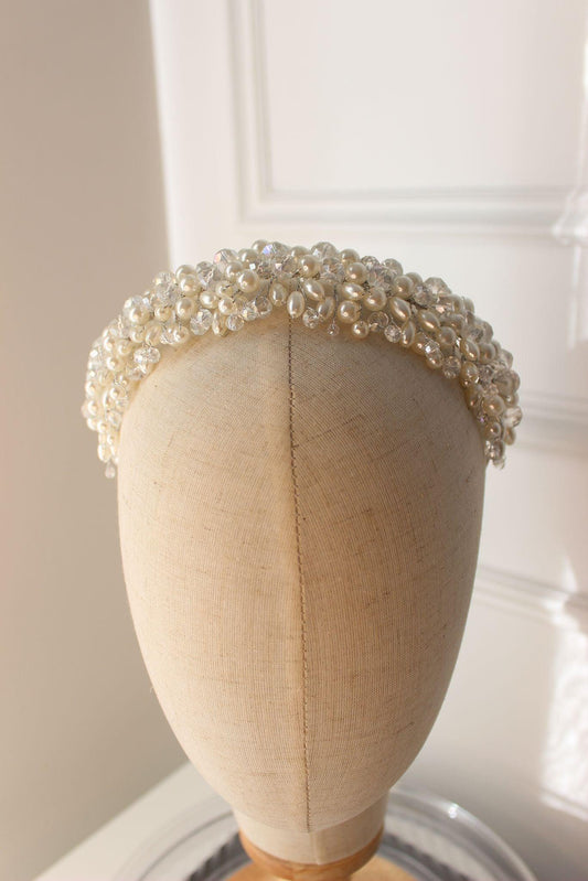 "DINA" Pearl Bridal Headpiece