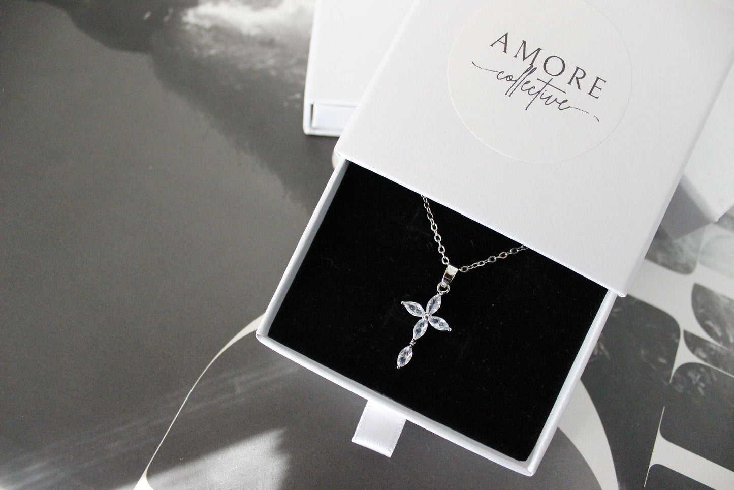 Amore Collective bridal wedding accessories necklaces cross