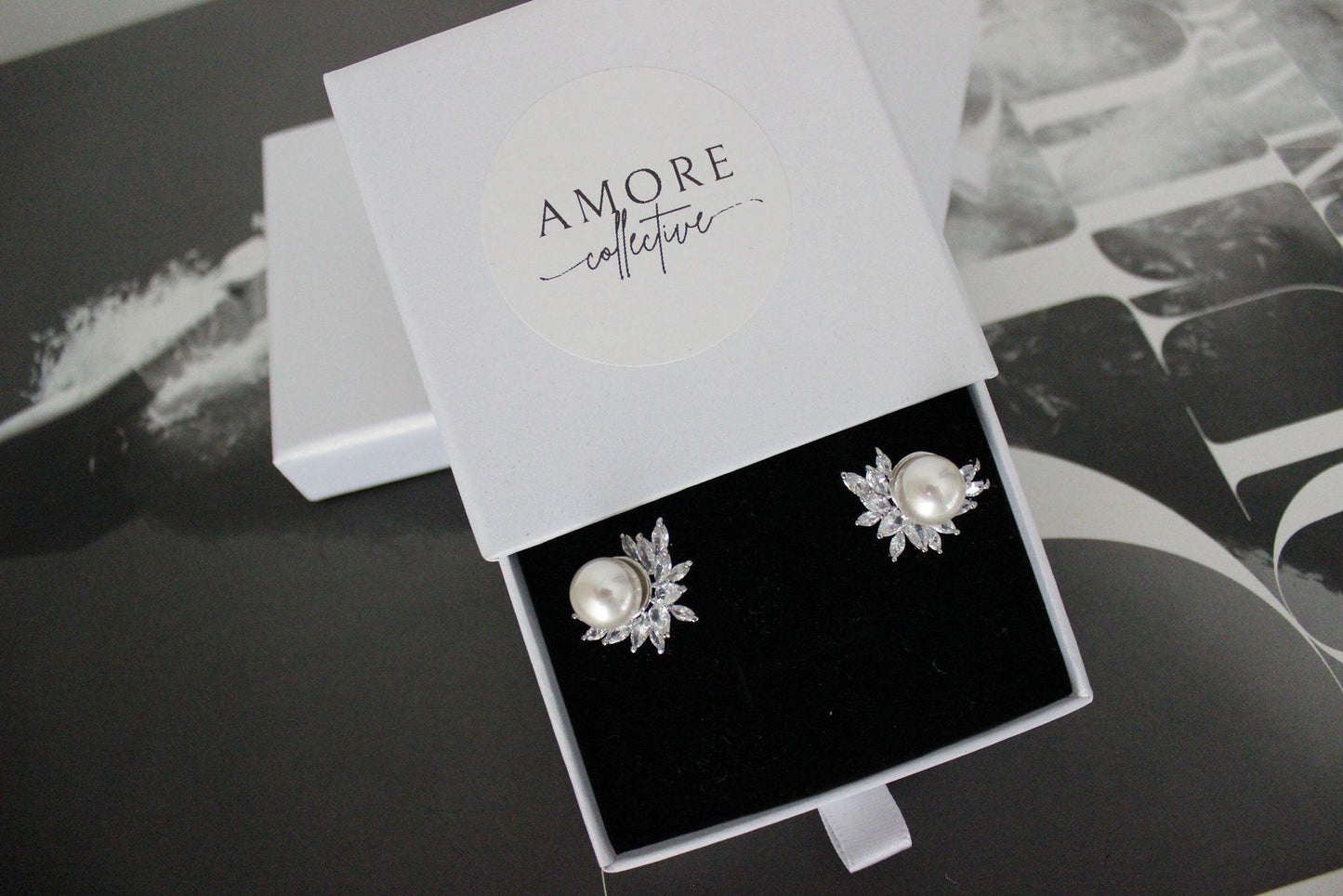 Amore Collective bridal wedding accessories earrings cubic zirconia