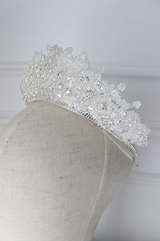 "FRANCINE" Bridal Crown - Silver