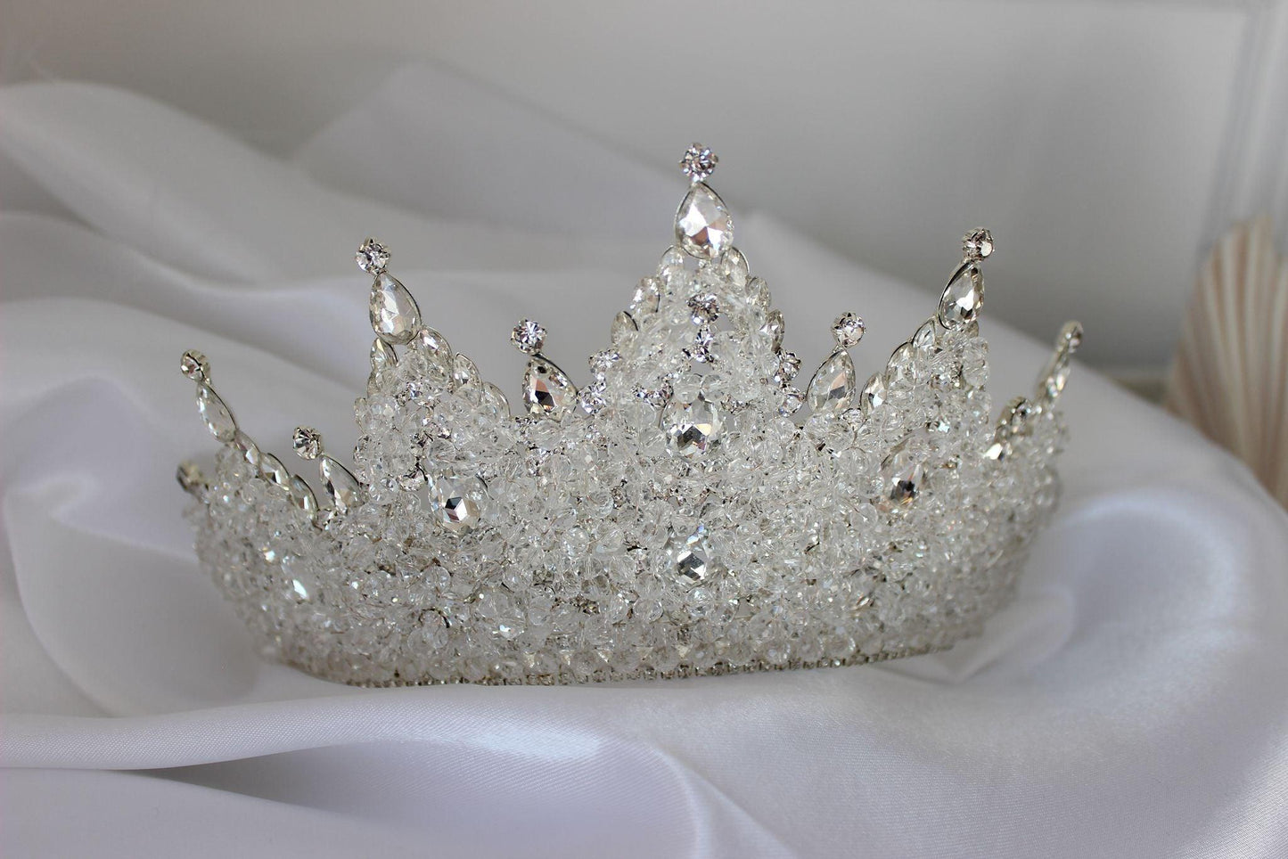 "VICTORIA" Bridal Crown - Silver