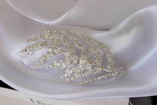 "KATIE" Silver Crystal Bridal Hair Pin