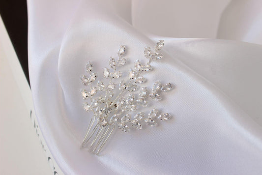 "LISA" Silver Crystal Bridal Hair Pin