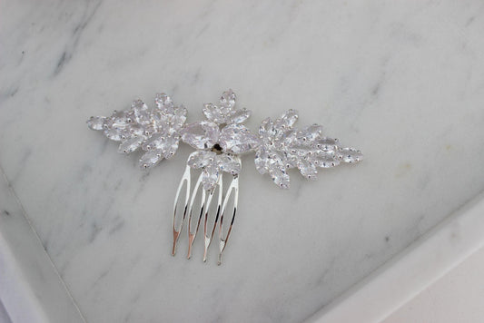 "MARA" Crystal Silver Bridal Hair Pin