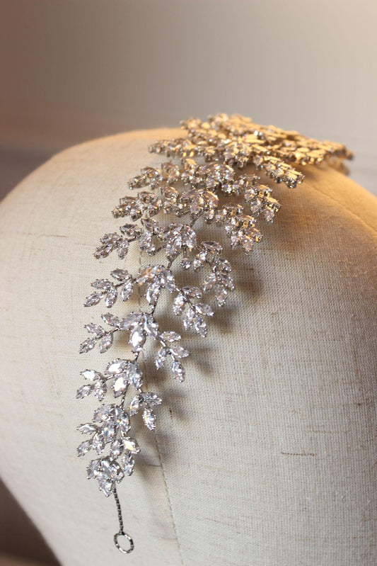 "ISABEL" Bridal Headpiece - Silver