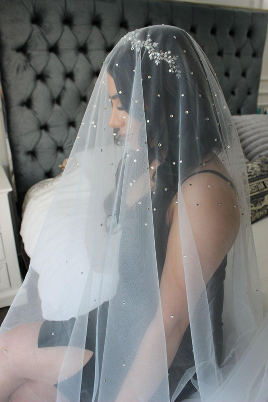 Amore Collective bridal wedding accessories rhinestone pearls veils