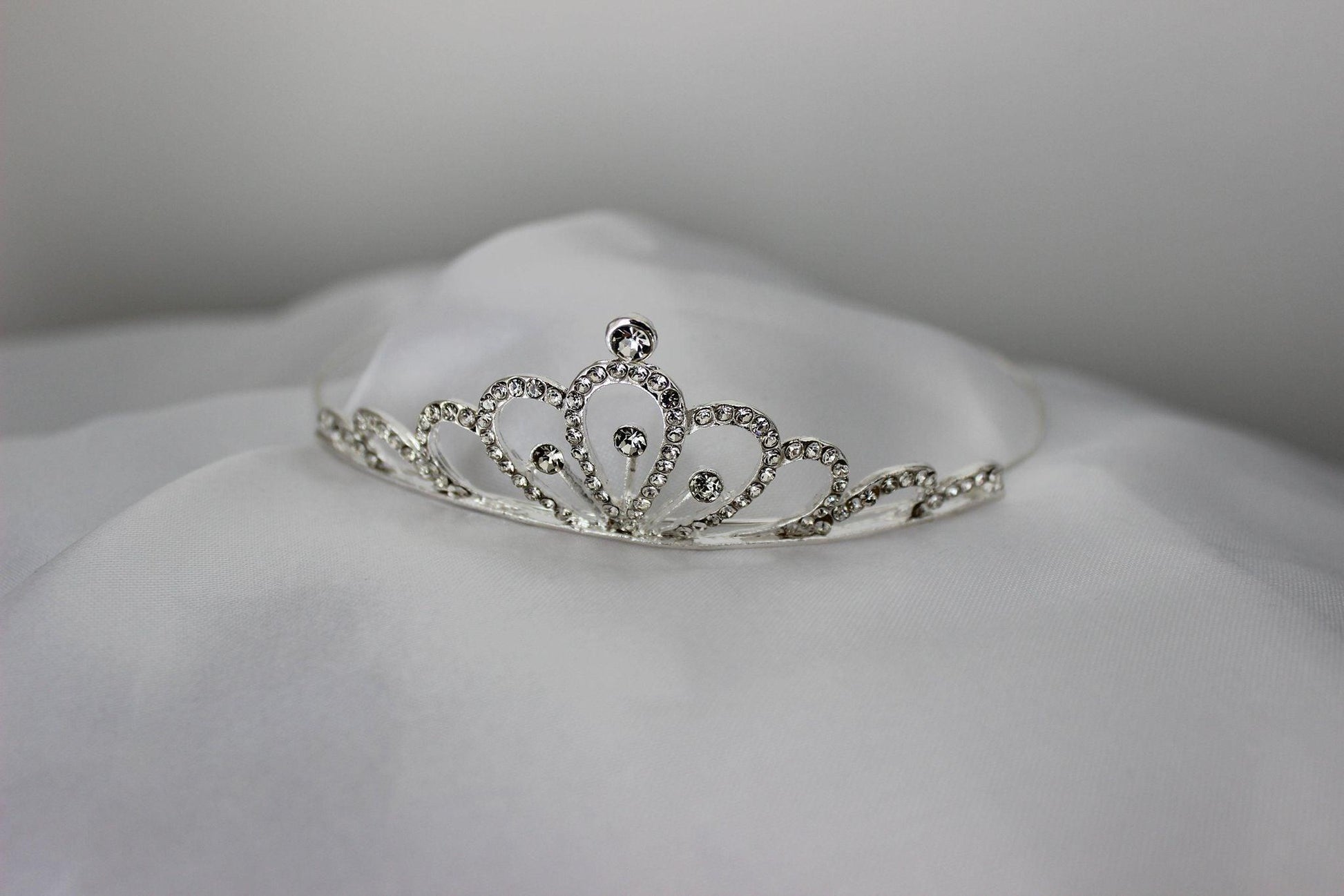 "DAISY" Silver Flower Girl Tiara