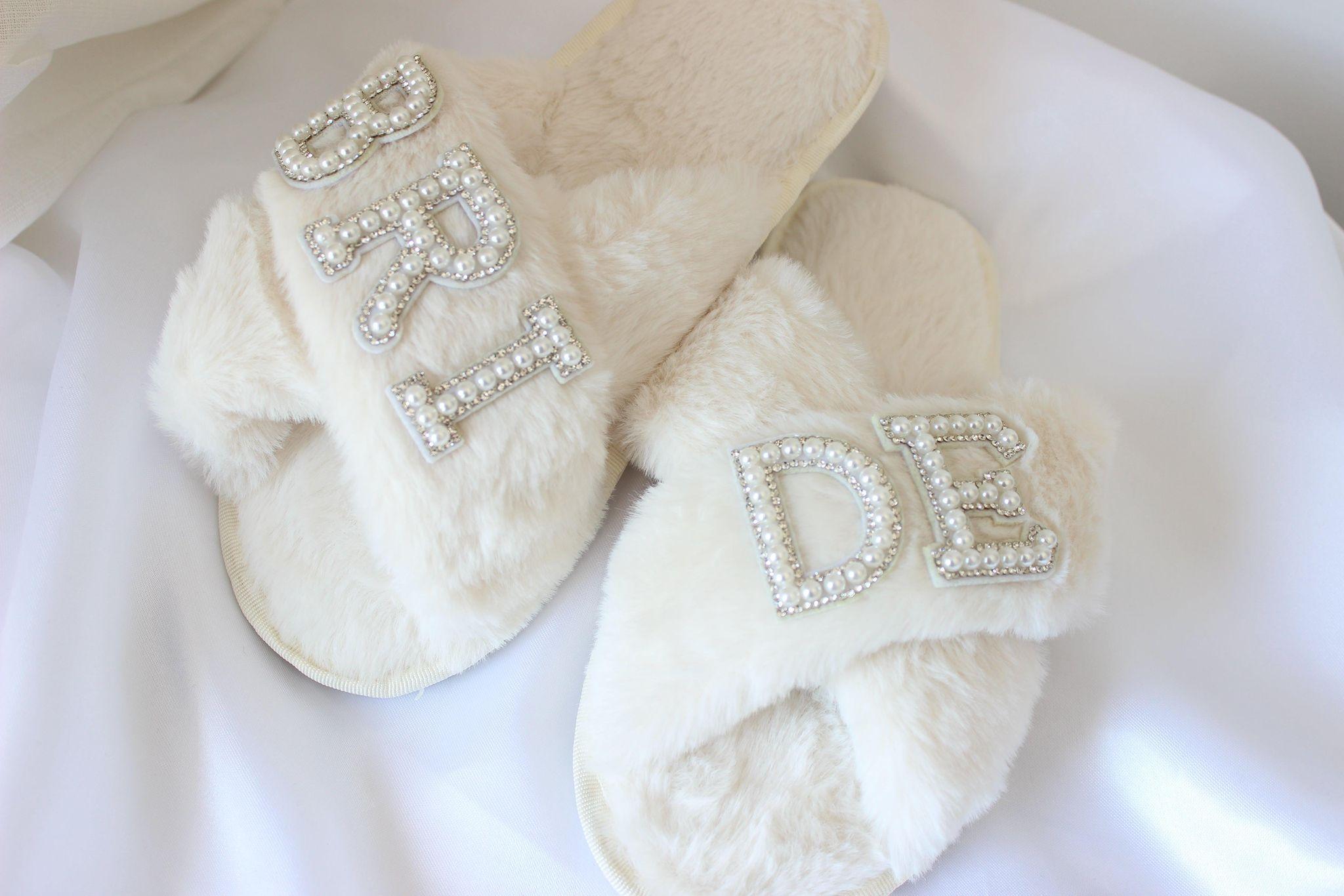 Ivory slippers sale wedding