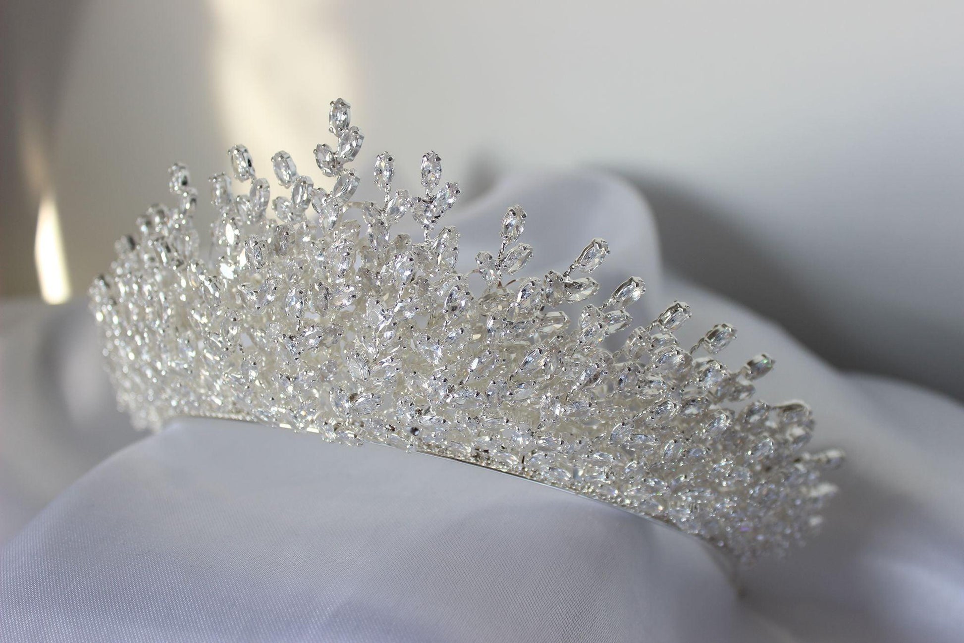 "KATYA" Bridal Crown - Silver