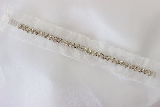 Silver Embellished Bridal Garter