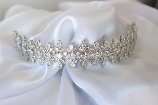 "CELINE" Bridal Headpiece - Silver