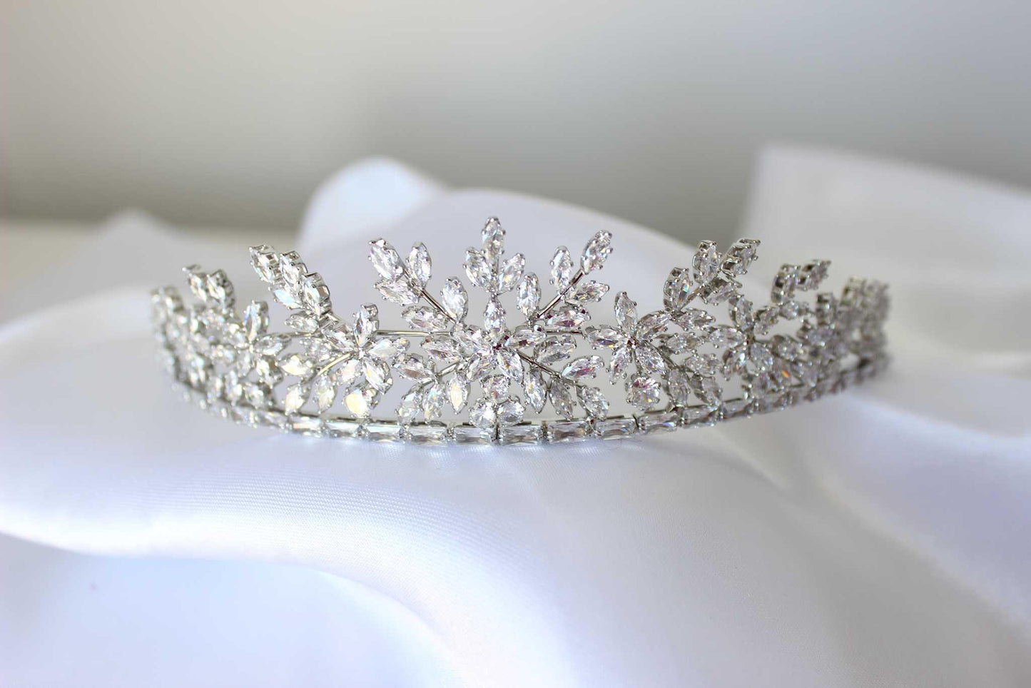 "CECILIE" Bridal Crown - Silver