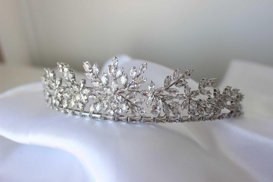 "CECILIE" Bridal Crown - Silver