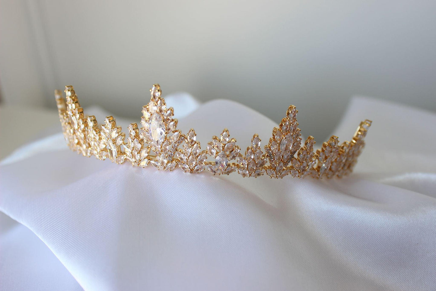 "SELENA" Bridal Tiara - Gold