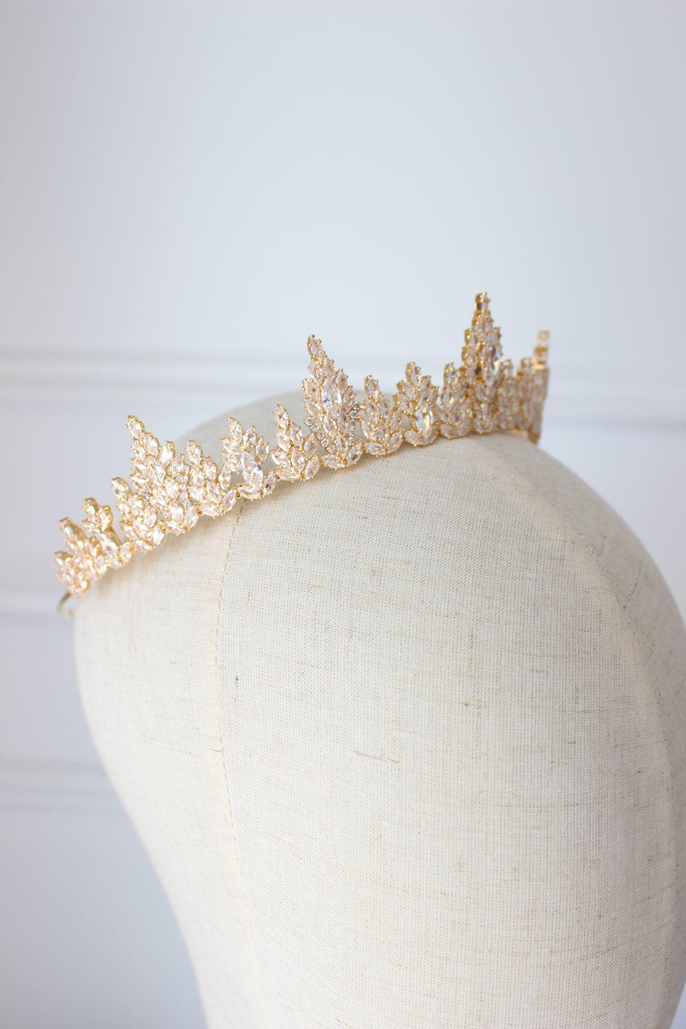 "SELENA" Bridal Tiara - Gold