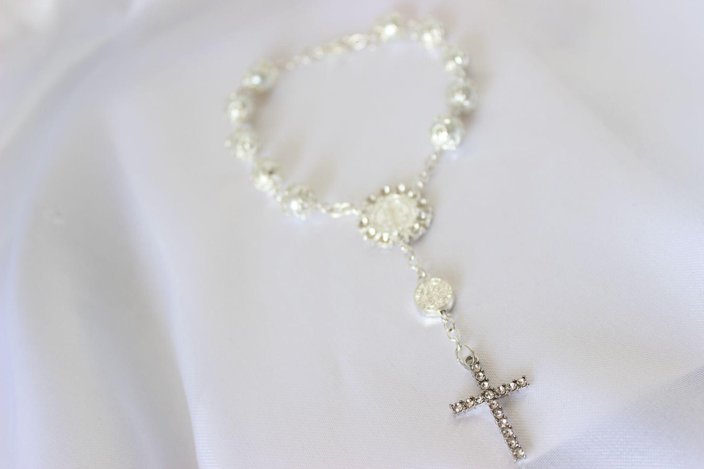 Bridal Rosary Bracelet Single Strand