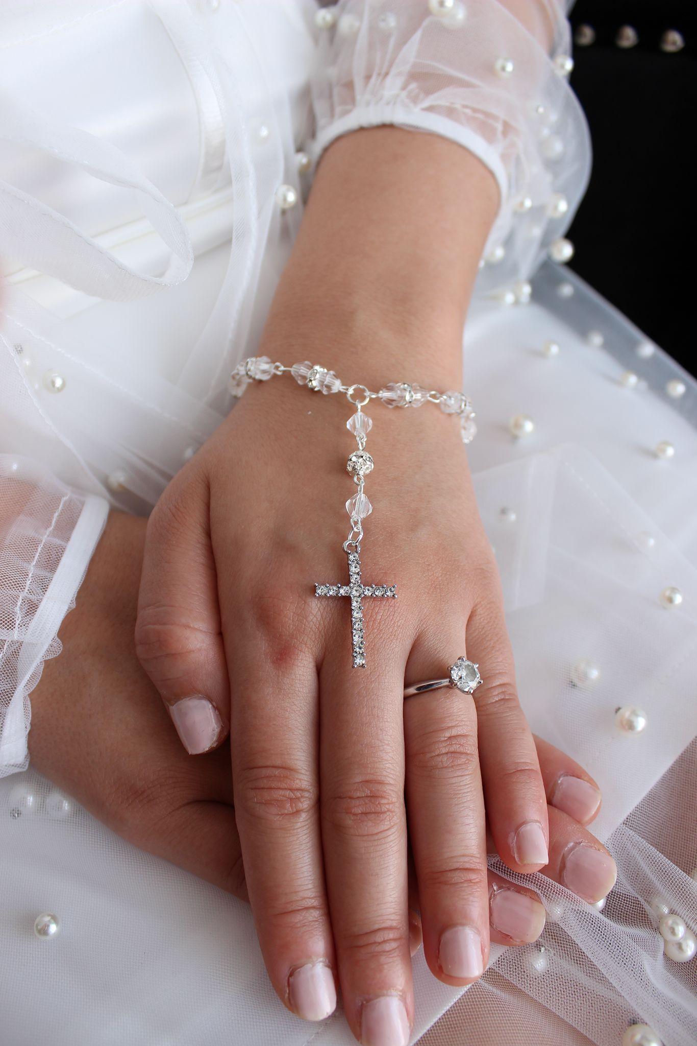 Bridal Rosary Bracelet Single Strand