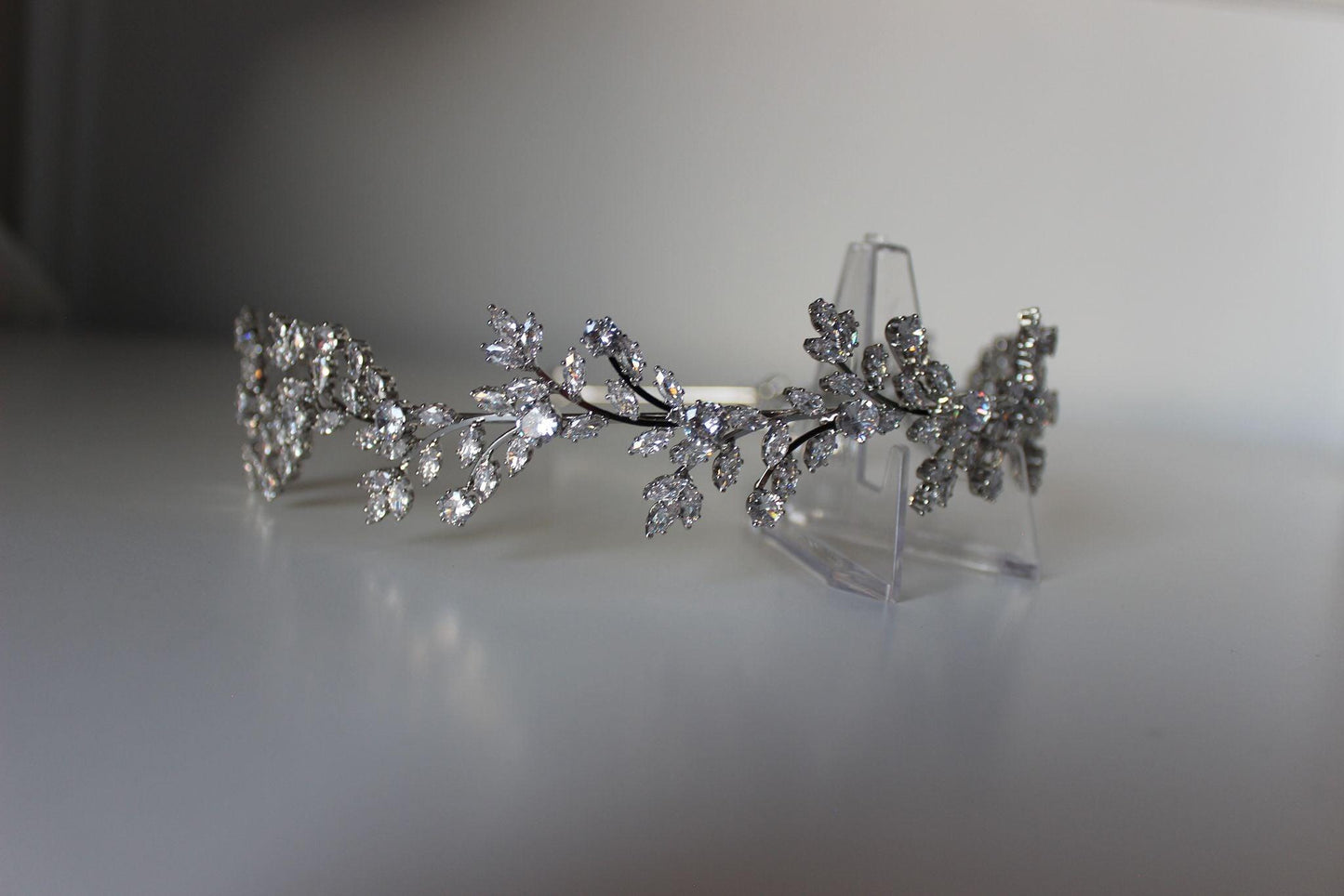 "ANASTASIA" Bridal Headband - Silver