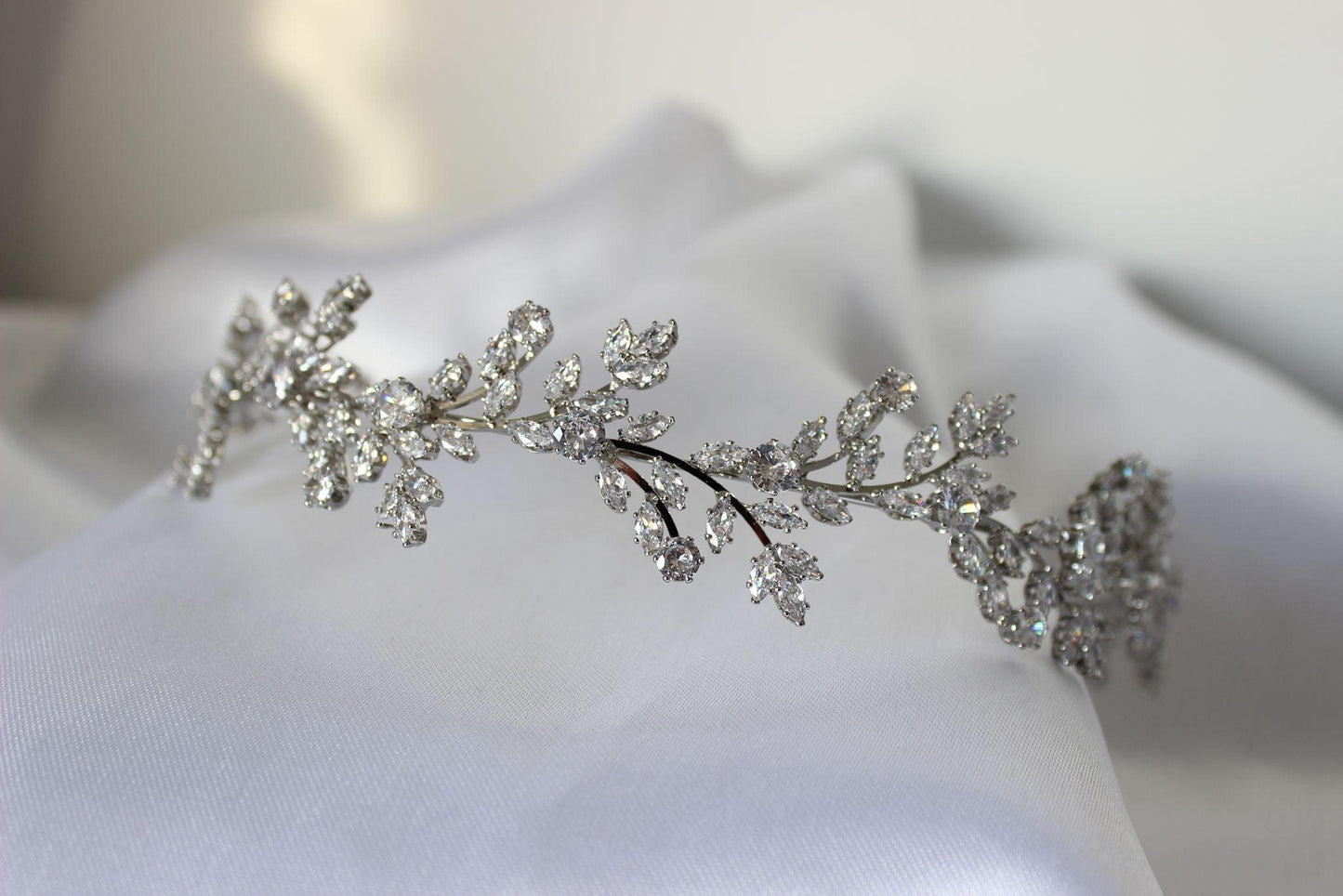 "ANASTASIA" Bridal Headband - Silver