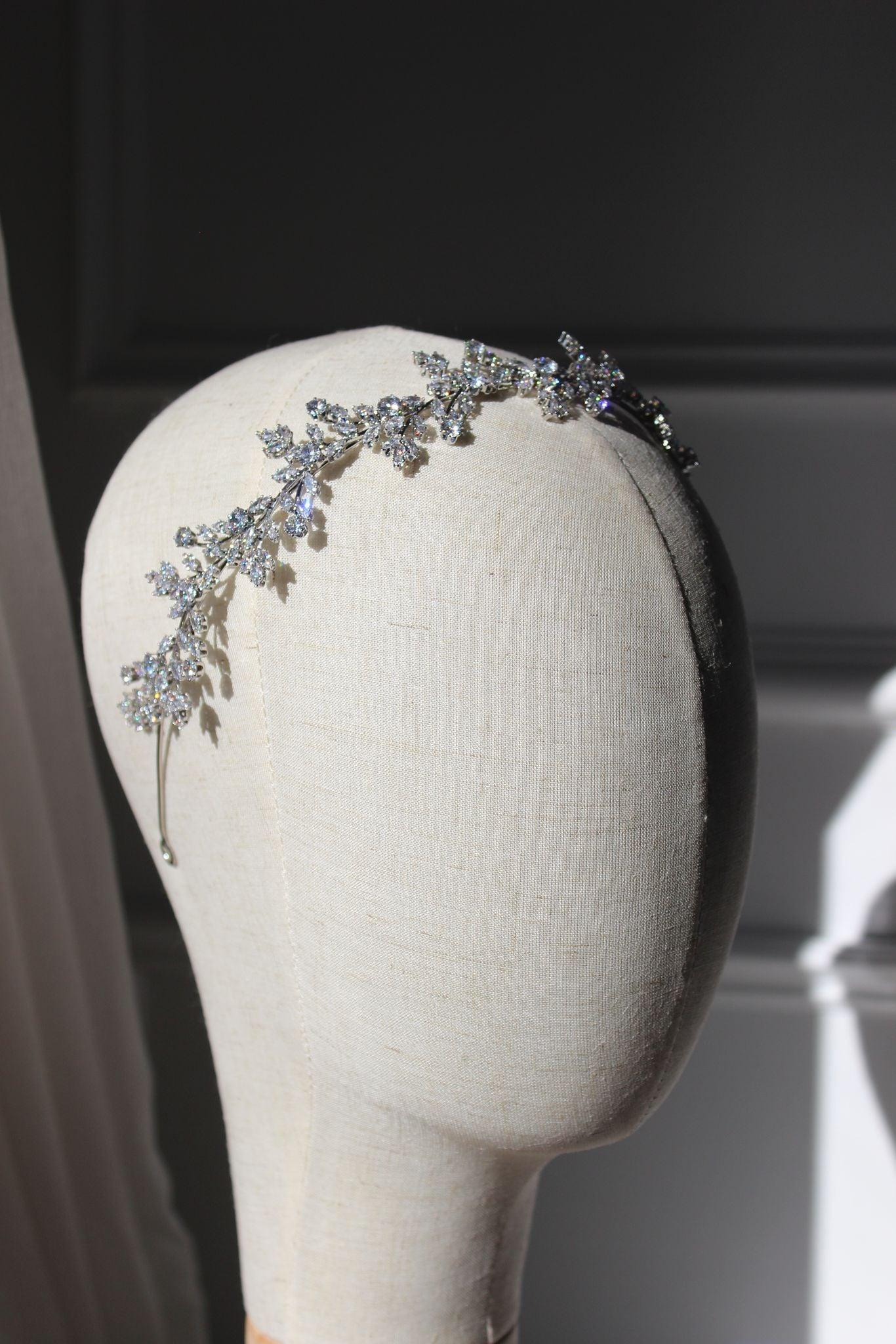 "ANASTASIA" Bridal Headband - Silver