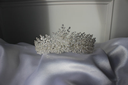 Silver bridal crown