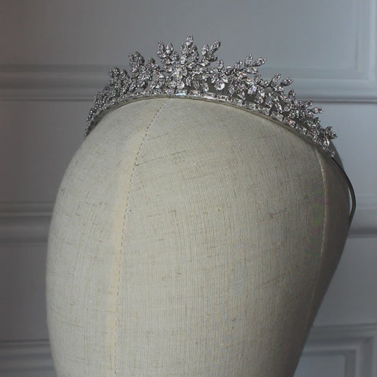 "CECILIE" Bridal Crown - Silver