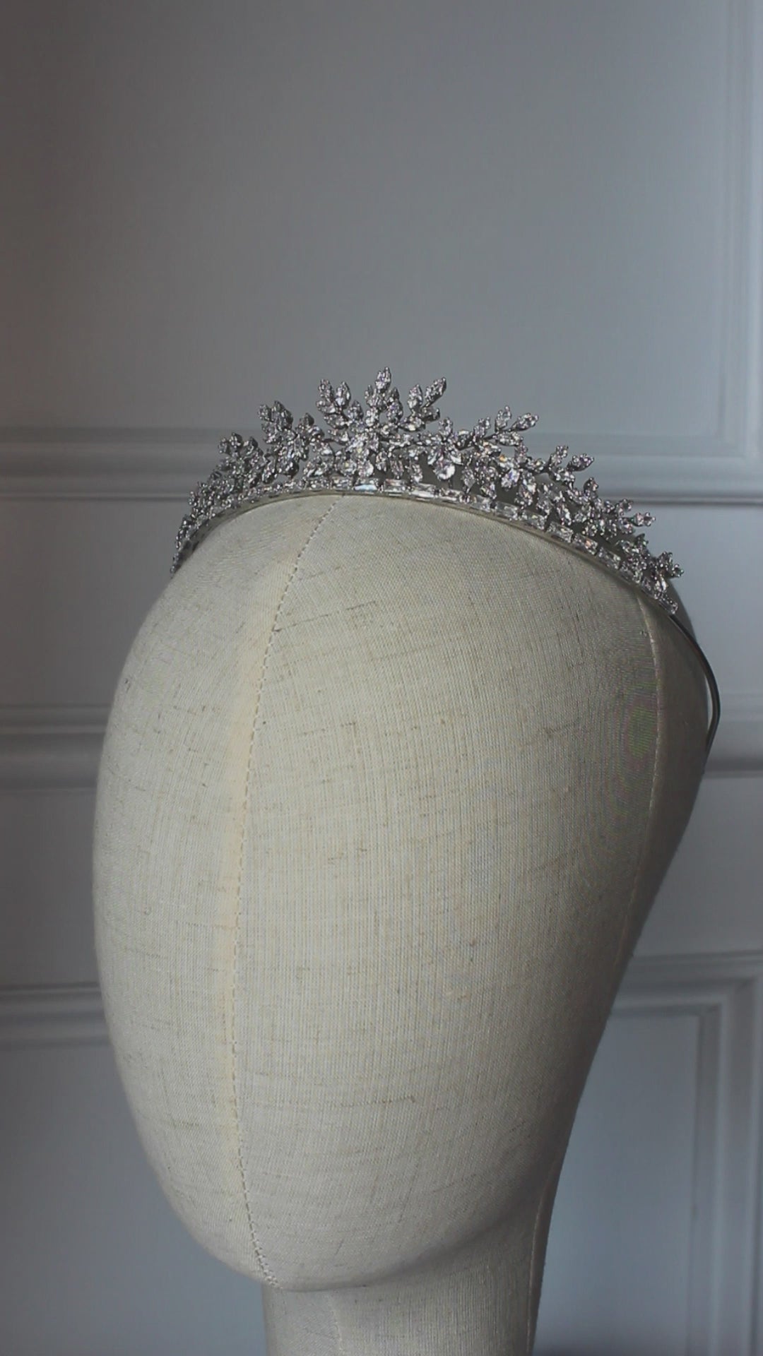 "CECILIE" Bridal Crown - Silver