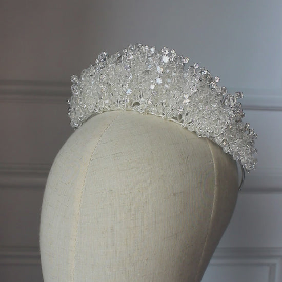 "GENEVA" Bridal Crown - Silver