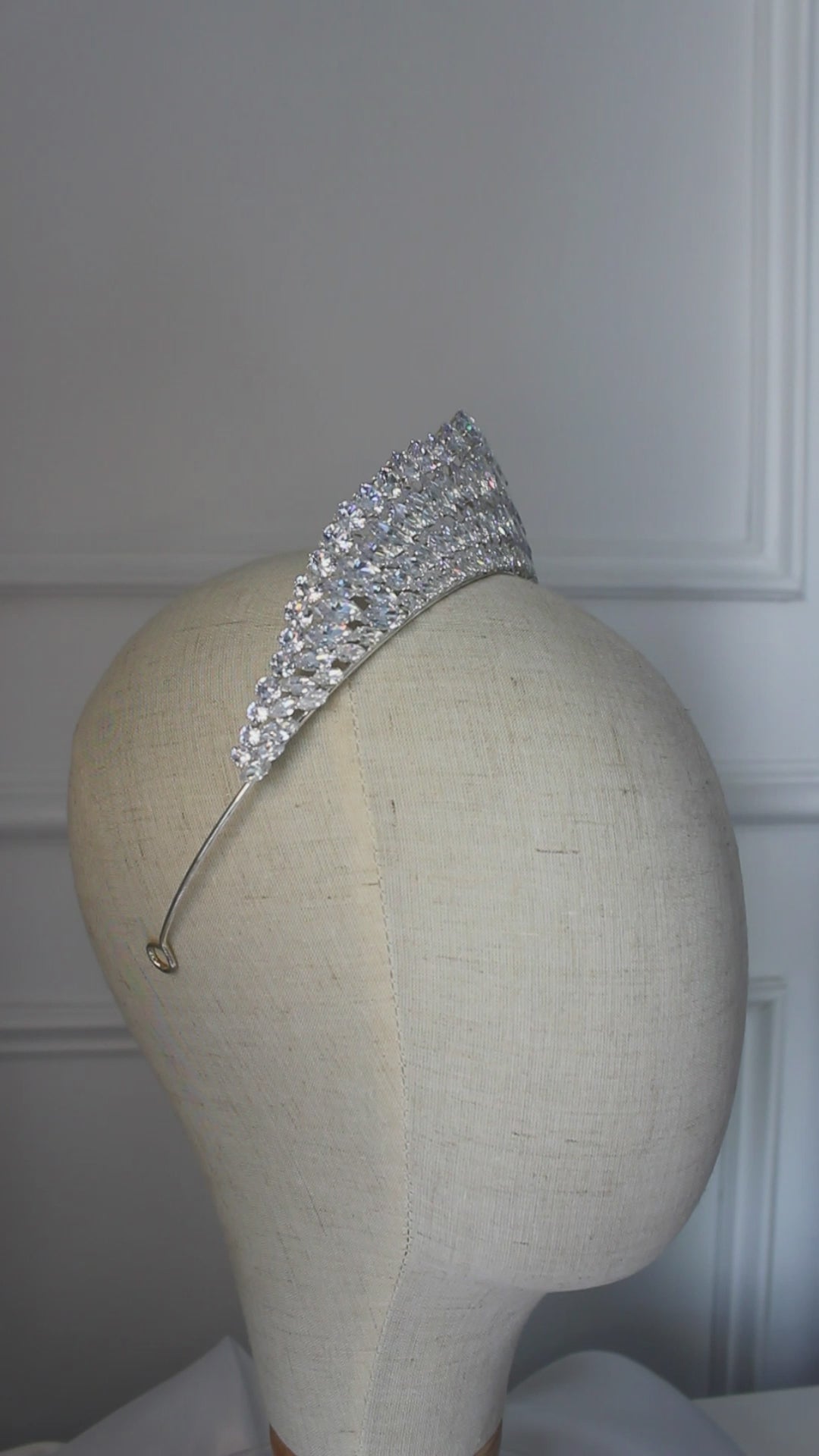 PRE-ORDER "JACLYN" Bridal Crown - Silver