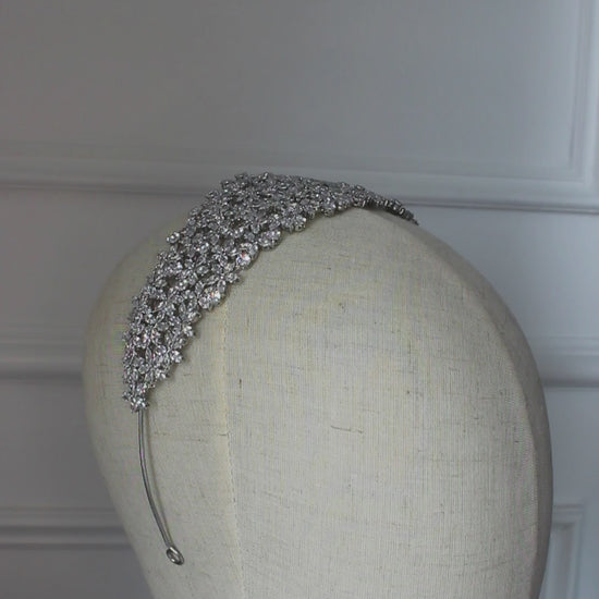 "SERENA" Silver Bridal Headpiece