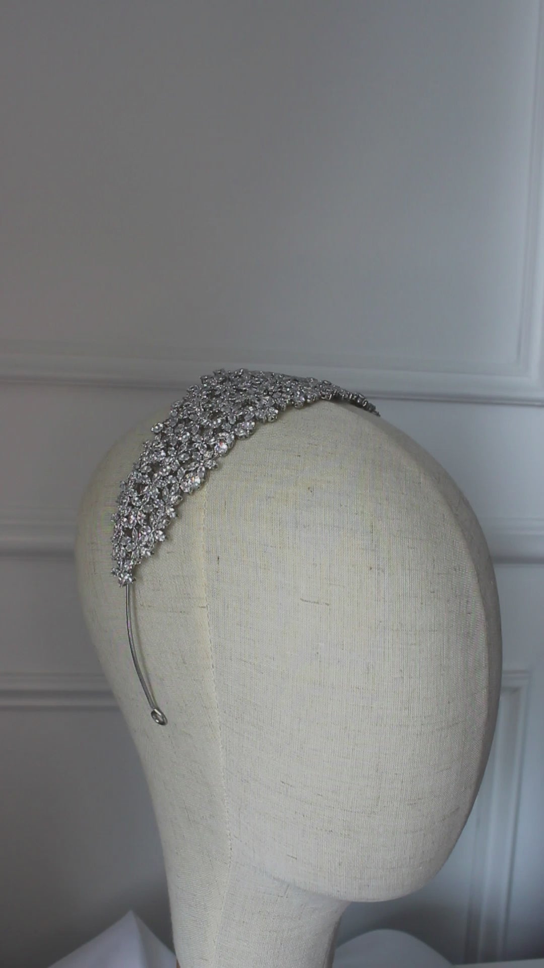 "SERENA" Silver Bridal Headpiece