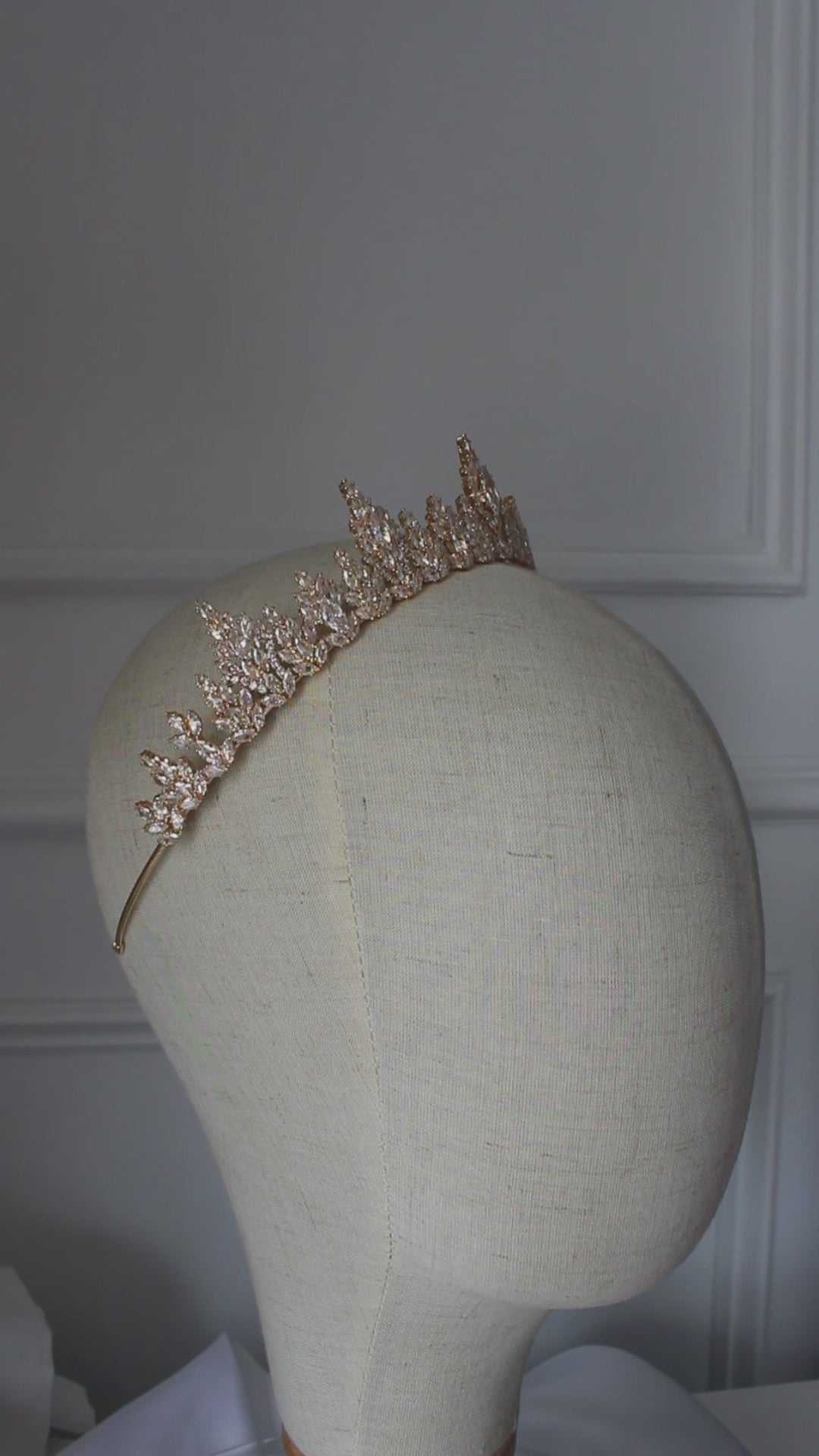 "SELENA" Bridal Tiara - Gold