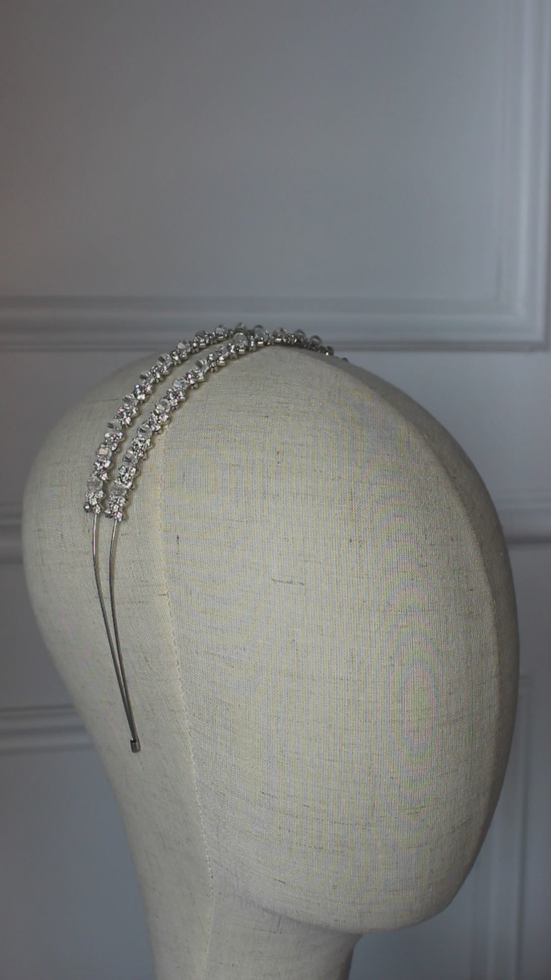 "ALANA" Silver Flower Girl Headband