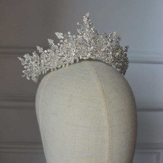 "JACINTA" Bridal Crown - Silver